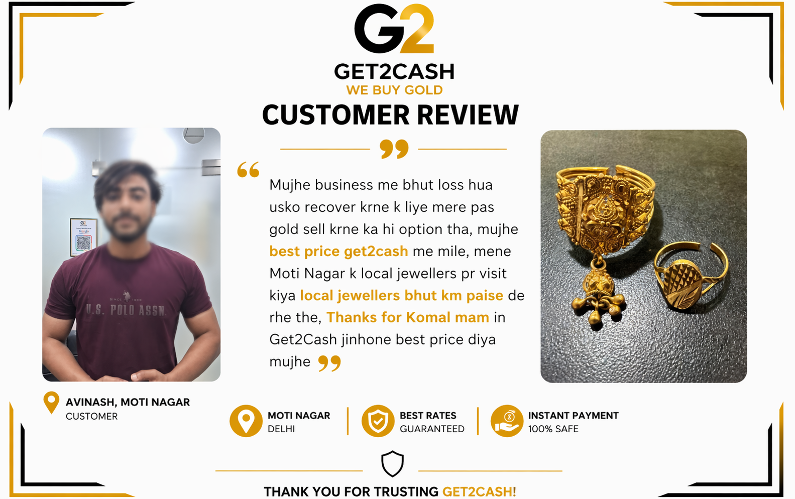 Sell Gold in Paschim Vihar